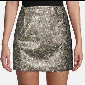Free People camouflage Sequin Mini Pencil Skirt